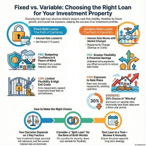 Infographic of Fixed vs Variable Loan Comparison